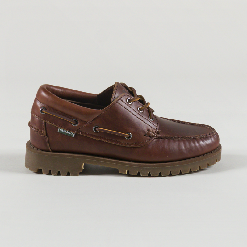 Sebago Acadia Leather Moccasin Shoes Brown Cinnamon-2
