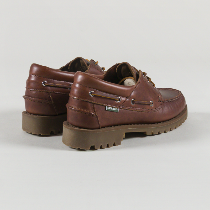 Sebago Acadia Leather Moccasin Shoes Brown Cinnamon-1
