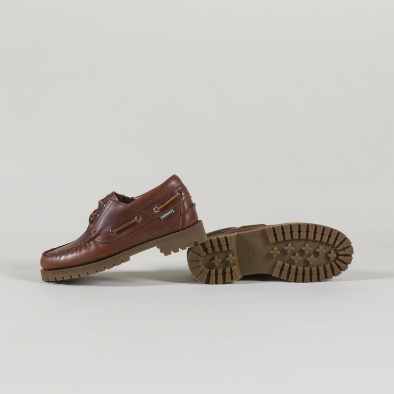 Sebago Acadia Leather Moccasin Shoes Brown Cinnamon-3