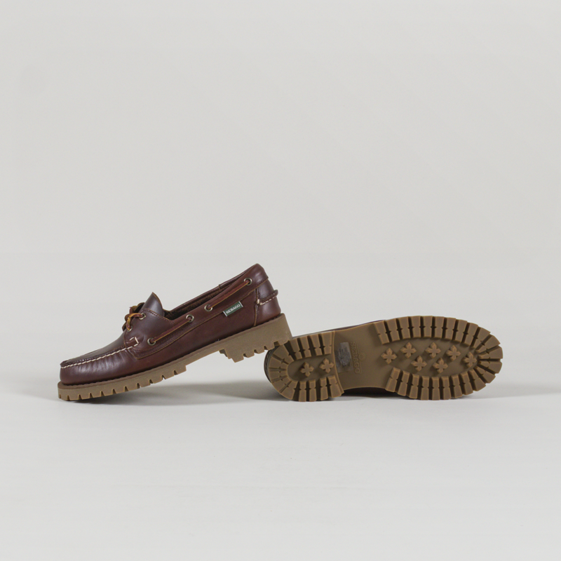 Sebago Ranger Waxy Moccasin Shoes Brown Gum-3