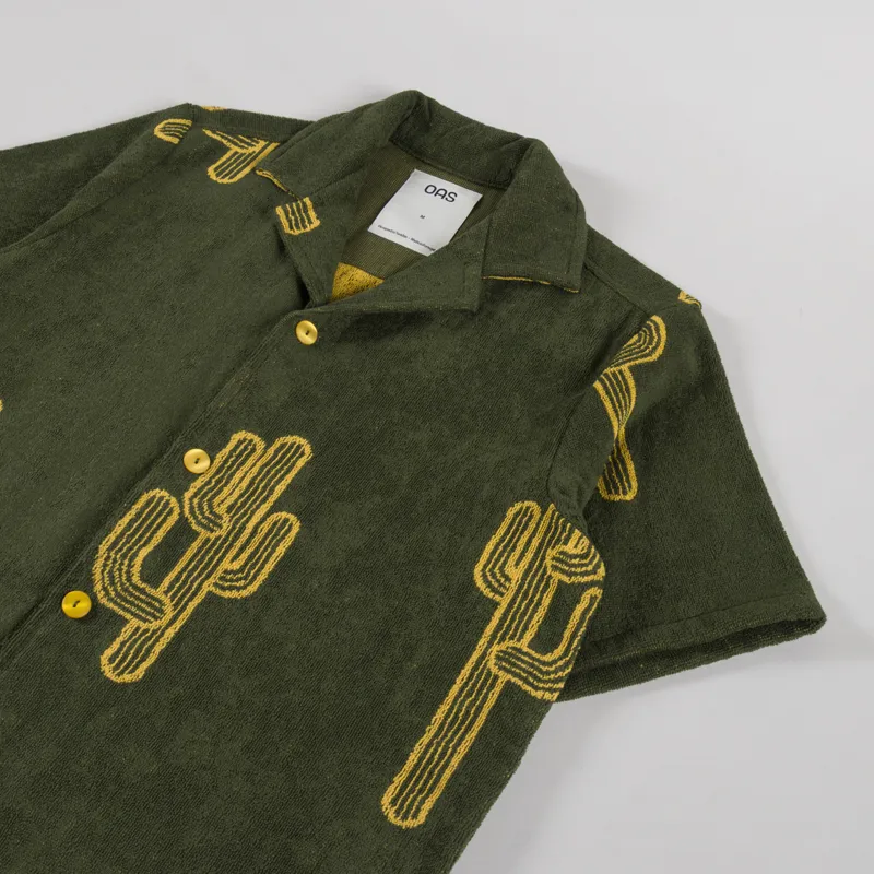 Oas Mezcal Cuba Terry Shirt Dark Green-2