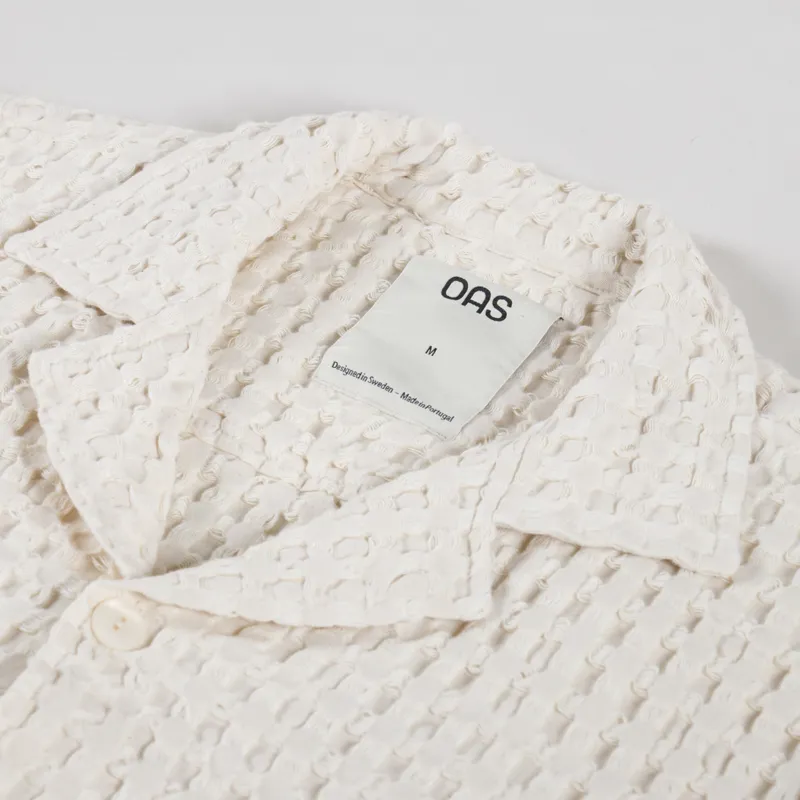 Oas Cuba Waffle Shirt Ecru Off White-4