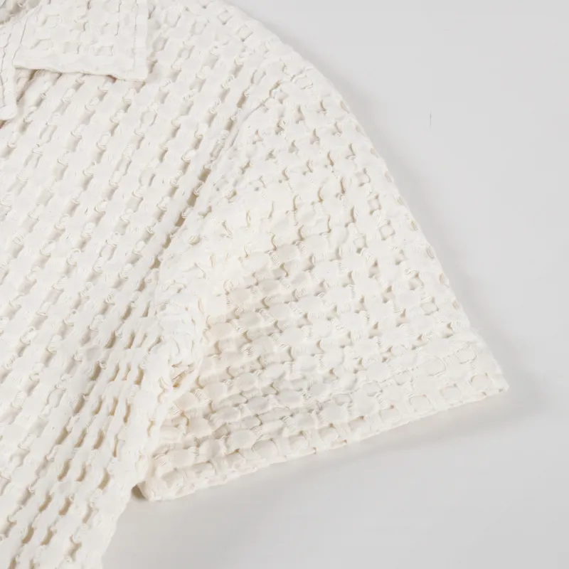 Oas Cuba Waffle Shirt Ecru Off White-5