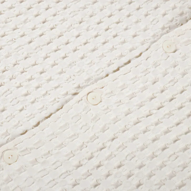 Oas Cuba Waffle Shirt Ecru Off White-6