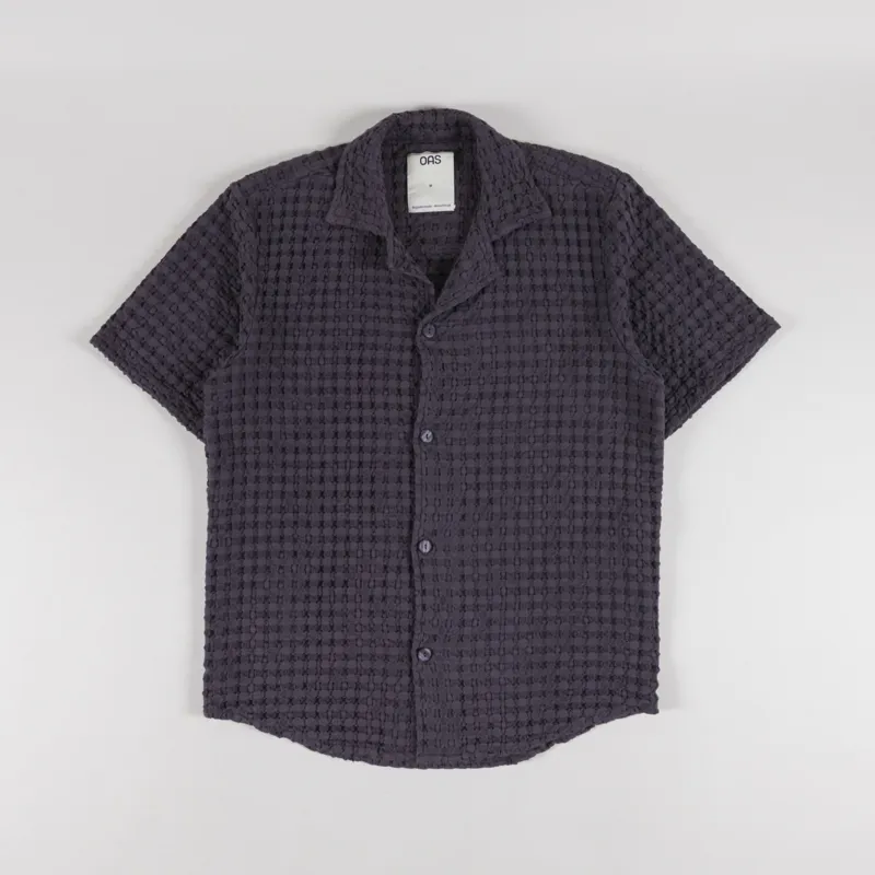 Oas Cuba Waffle Shirt Nearly Black