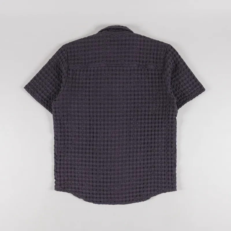 Oas Cuba Waffle Shirt Nearly Black-1