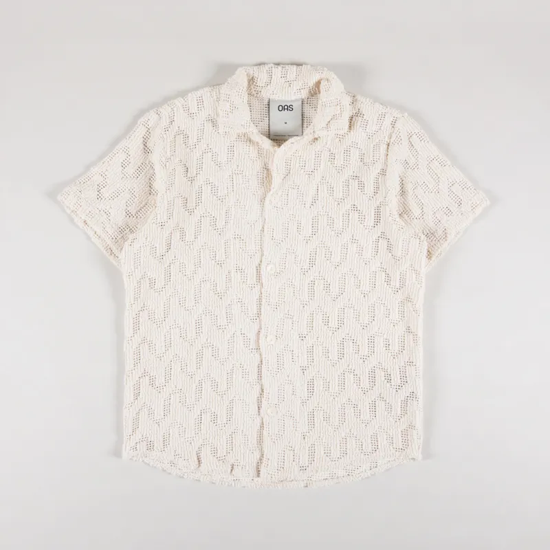 Oas Atlas Cuba Crochet Shirt Off White