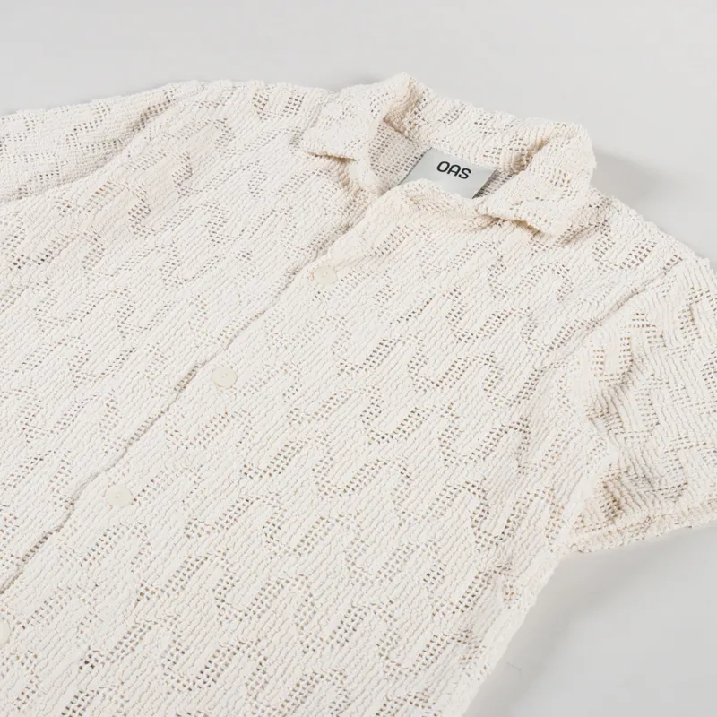 Oas Atlas Cuba Crochet Shirt Off White-1