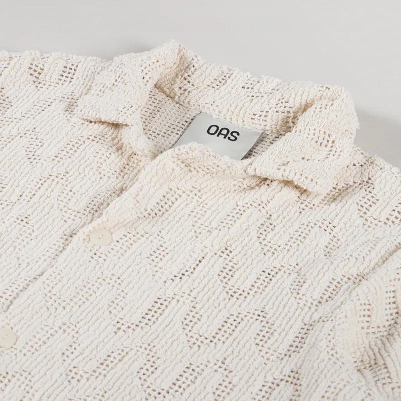 Oas Atlas Cuba Crochet Shirt Off White-2