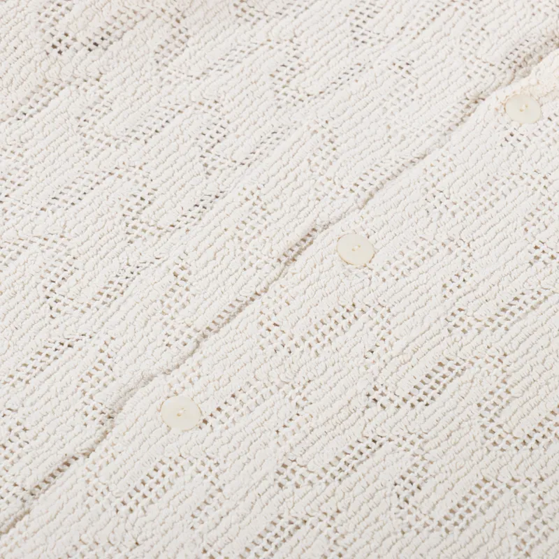 Oas Atlas Cuba Crochet Shirt Off White-3