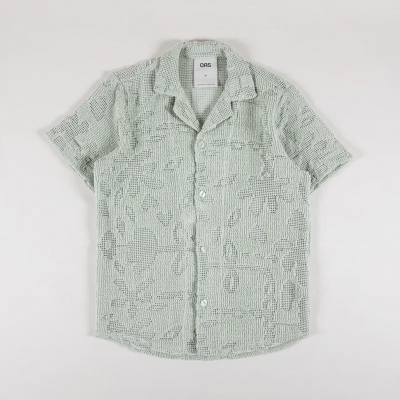 Oas Galbanum Cuba Crochet Shirt Green