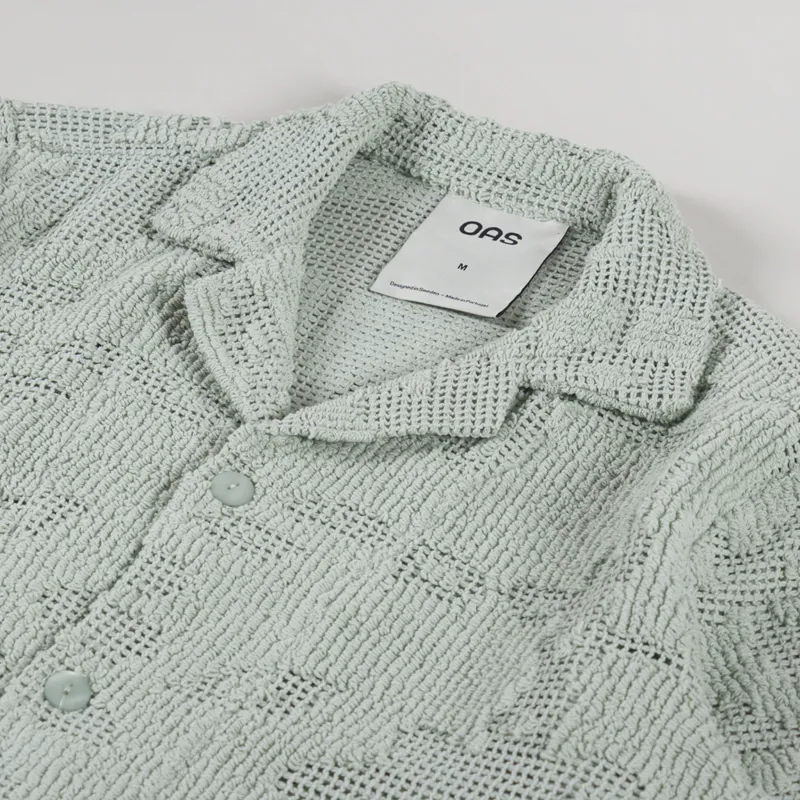 Oas Galbanum Cuba Crochet Shirt Green-2