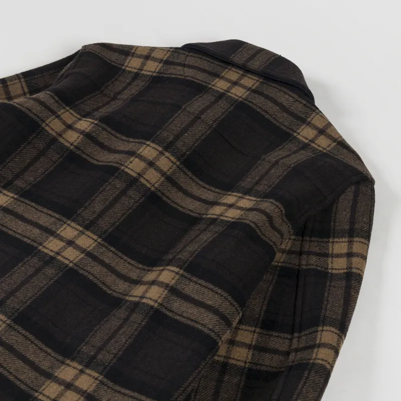 Armor Lux Checkered Wool Fishermans Jacket Carreaux Mocha Rich Navy-5