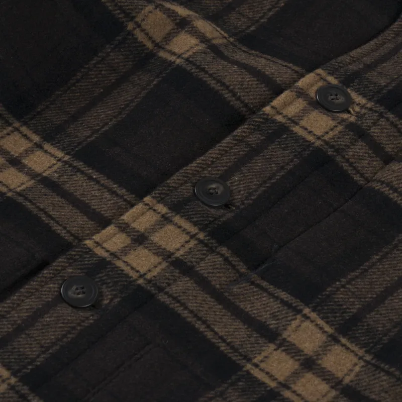 Armor Lux Checkered Wool Fishermans Jacket Carreaux Mocha Rich Navy-9