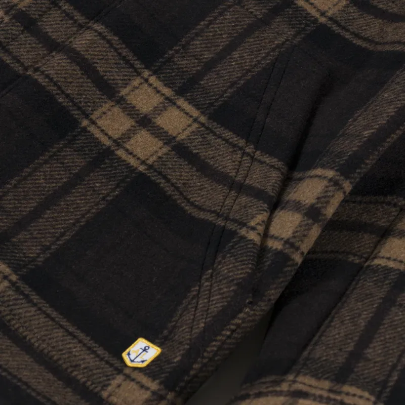 Armor Lux Checkered Wool Fishermans Jacket Carreaux Mocha Rich Navy-7