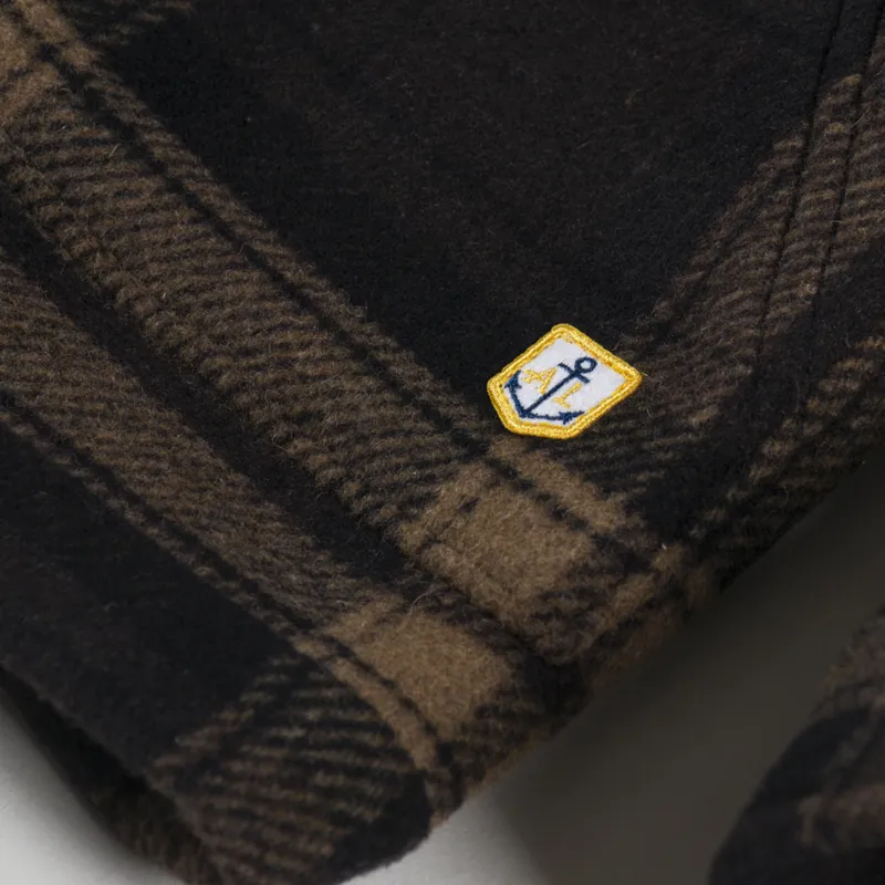 Armor Lux Checkered Wool Fishermans Jacket Carreaux Mocha Rich Navy-8