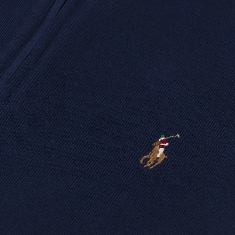 Polo Ralph Lauren Double Knit Quarter Zip Sweatshirt Cruise Navy-5