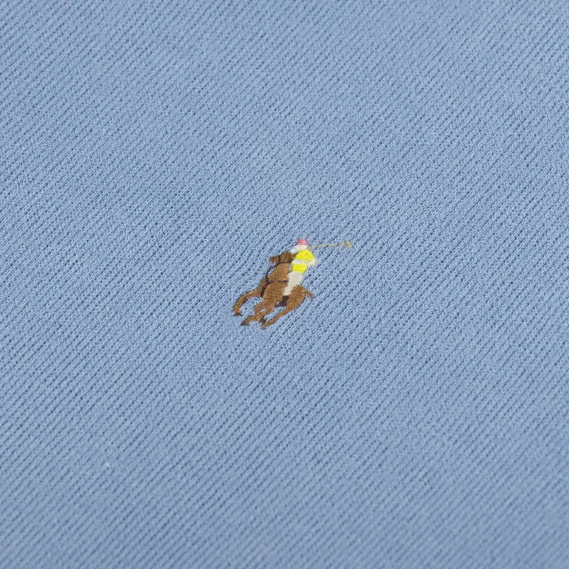 Polo Ralph Lauren Double Knit Quarter Zip Sweatshirt Campus Heather Blue-4