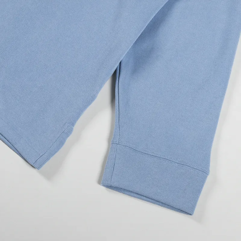 Polo Ralph Lauren Double Knit Quarter Zip Sweatshirt Campus Heather Blue-5