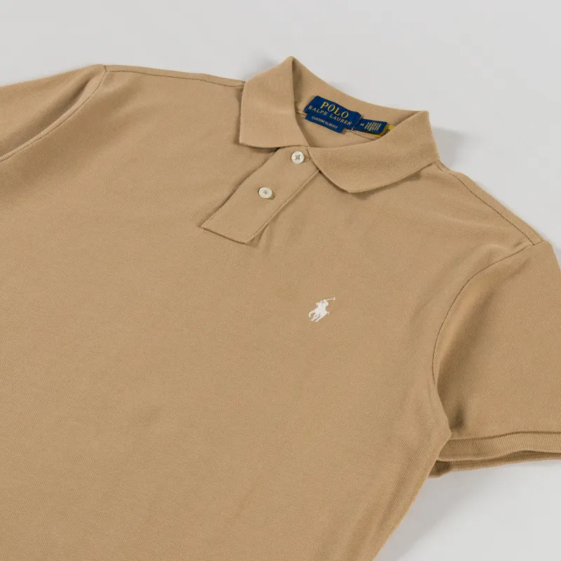 Polo Ralph Lauren Mesh Polo Shirt Cafe Tan-2