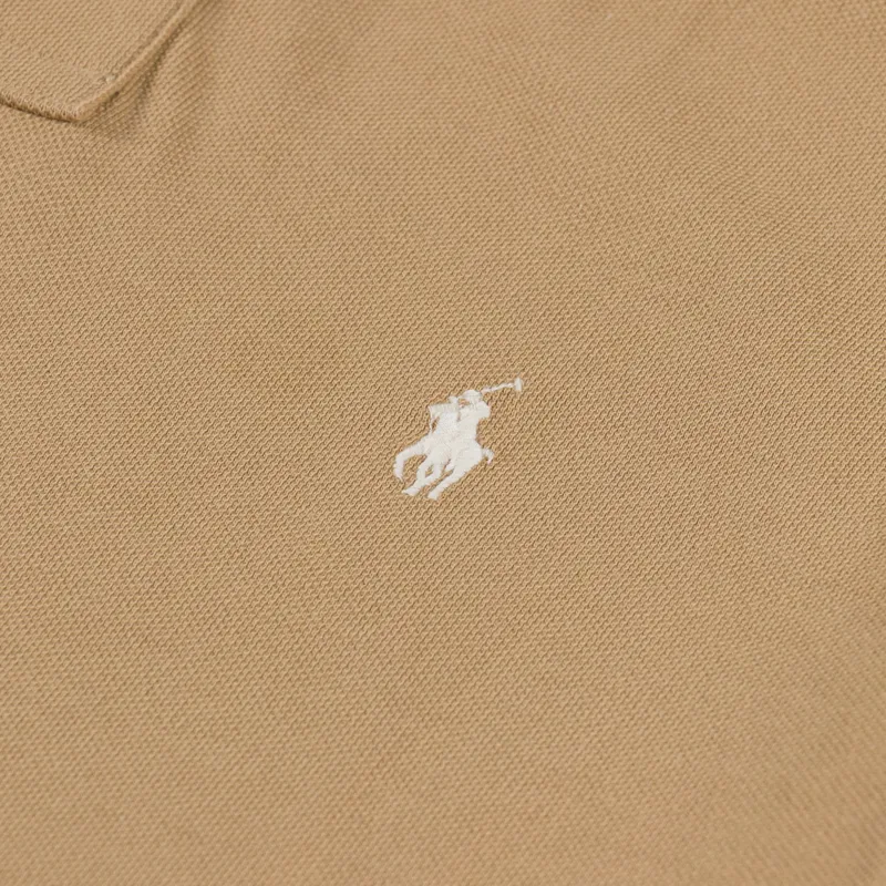 Polo Ralph Lauren Mesh Polo Shirt Cafe Tan-5