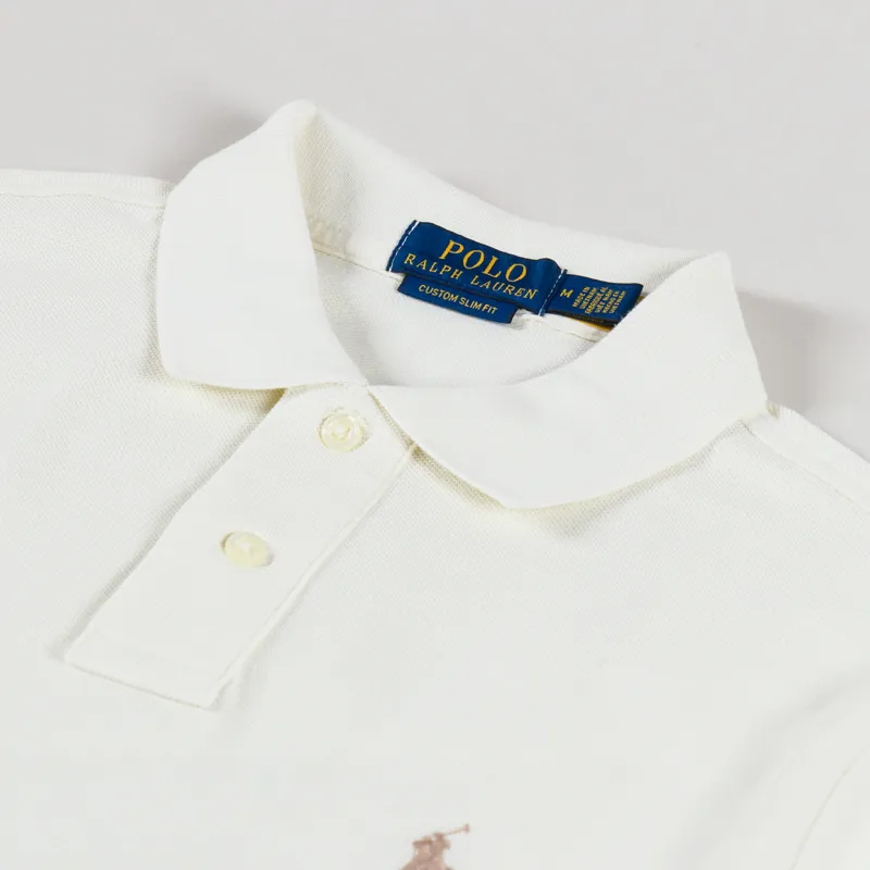 Polo Ralph Lauren Mesh Polo Shirt Parchment Cream-4