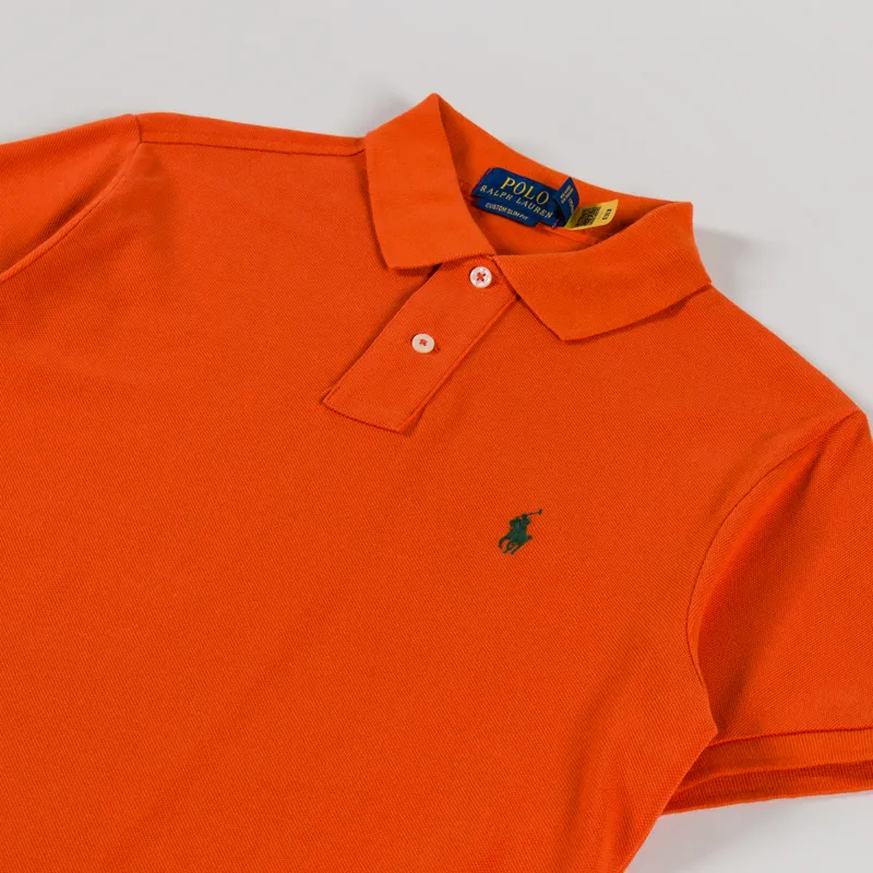 Polo Ralph Lauren Mesh Polo Shirt College Orange-2