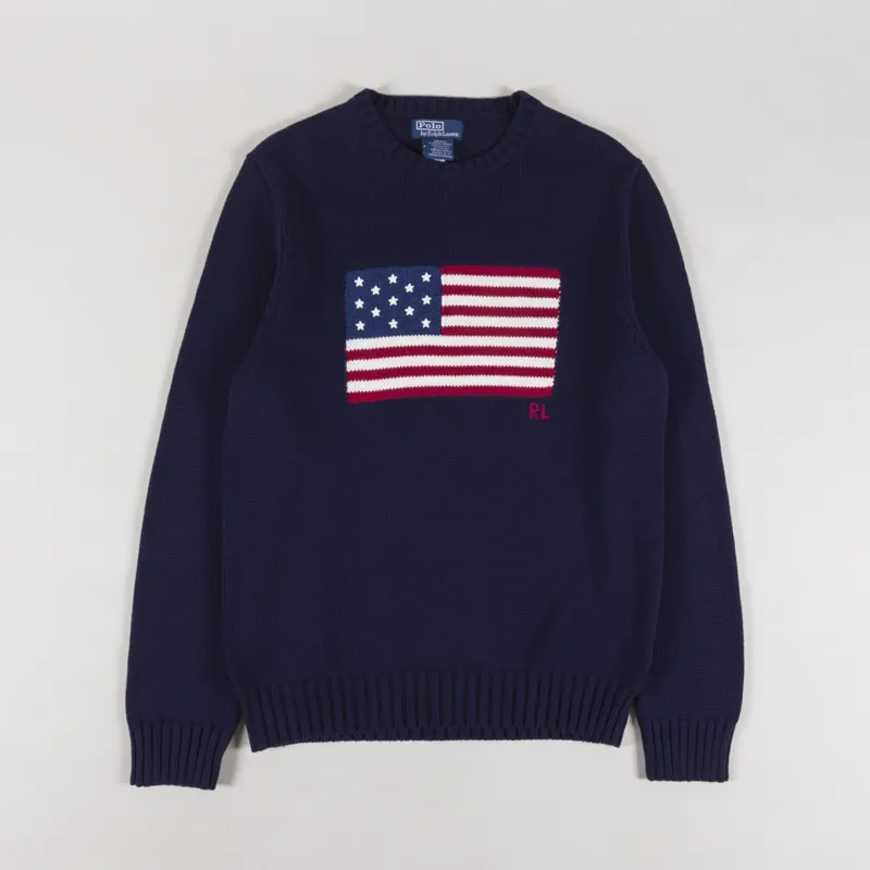 Polo Ralph Lauren Iconic Flag Jumper Hunter Navy