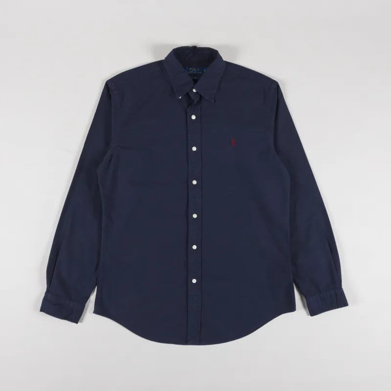 Polo Ralph Lauren Custom Fit Garment Dyed Oxford Shirt Navy