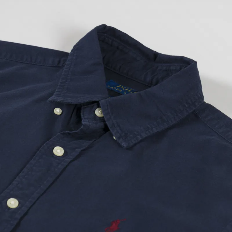 Polo Ralph Lauren Custom Fit Garment Dyed Oxford Shirt Navy-4