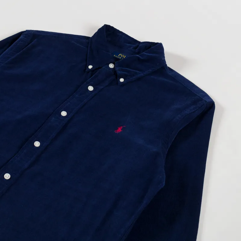 Polo Ralph Lauren Custom Fit Corduroy Shirt Newport Navy-2