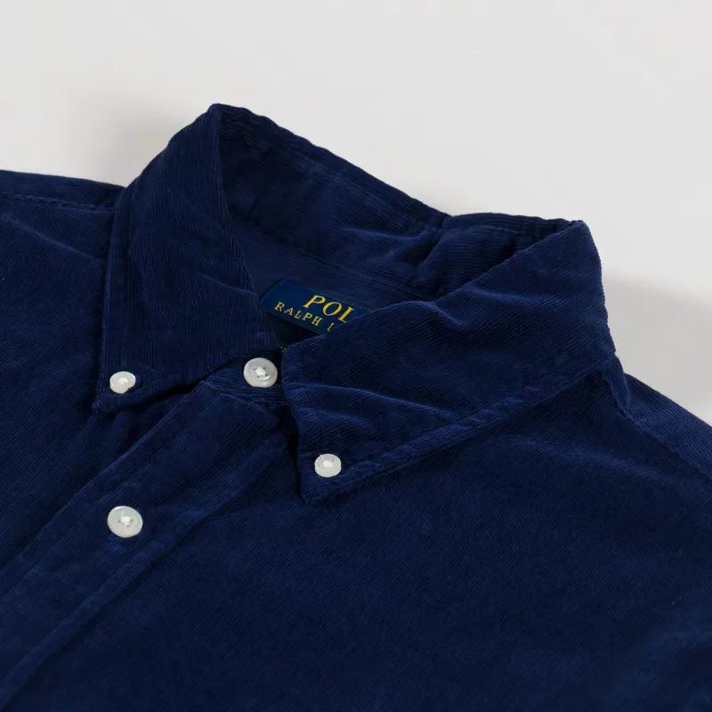 Polo Ralph Lauren Custom Fit Corduroy Shirt Newport Navy-4