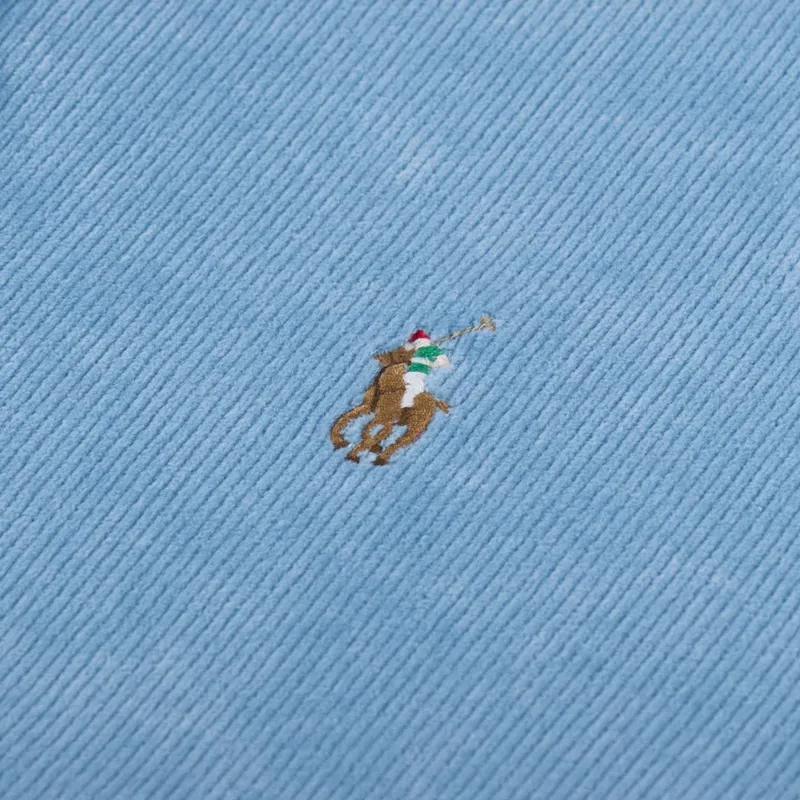 Polo Ralph Lauren Knit Corduroy Polo Shirt Cassidy Blue-4