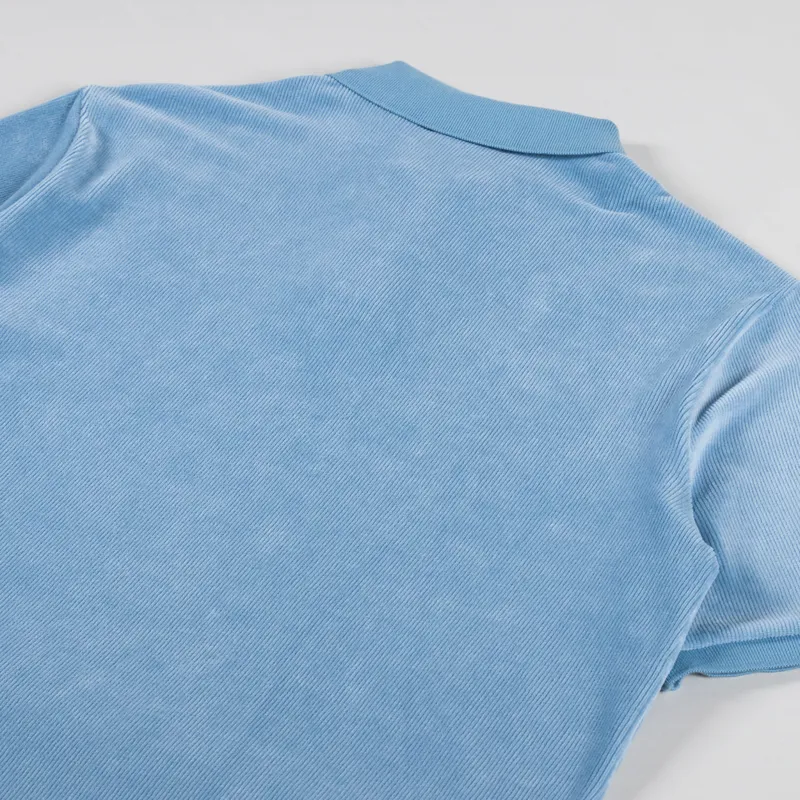 Polo Ralph Lauren Knit Corduroy Polo Shirt Cassidy Blue-3