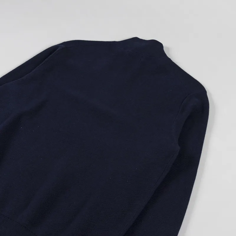 Polo Ralph Lauren Mesh Knit Quarter Zip Jumper Navy Heather-3