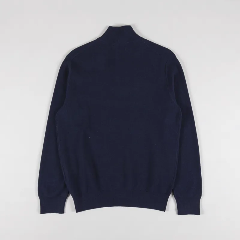 Polo Ralph Lauren Mesh Knit Quarter Zip Jumper Navy Heather-1