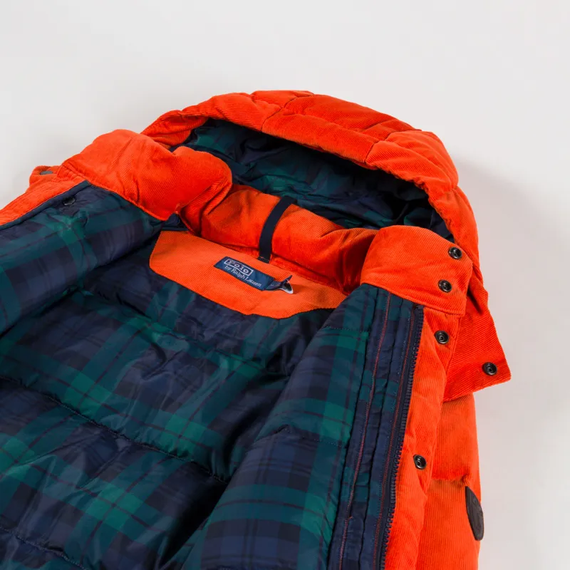Polo Ralph Lauren Wainwright Corduroy Down Jacket College Orange-7
