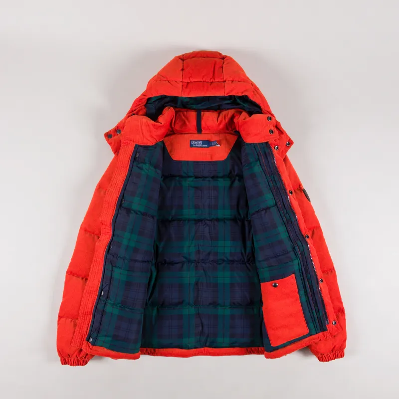 Polo Ralph Lauren Wainwright Corduroy Down Jacket College Orange-1