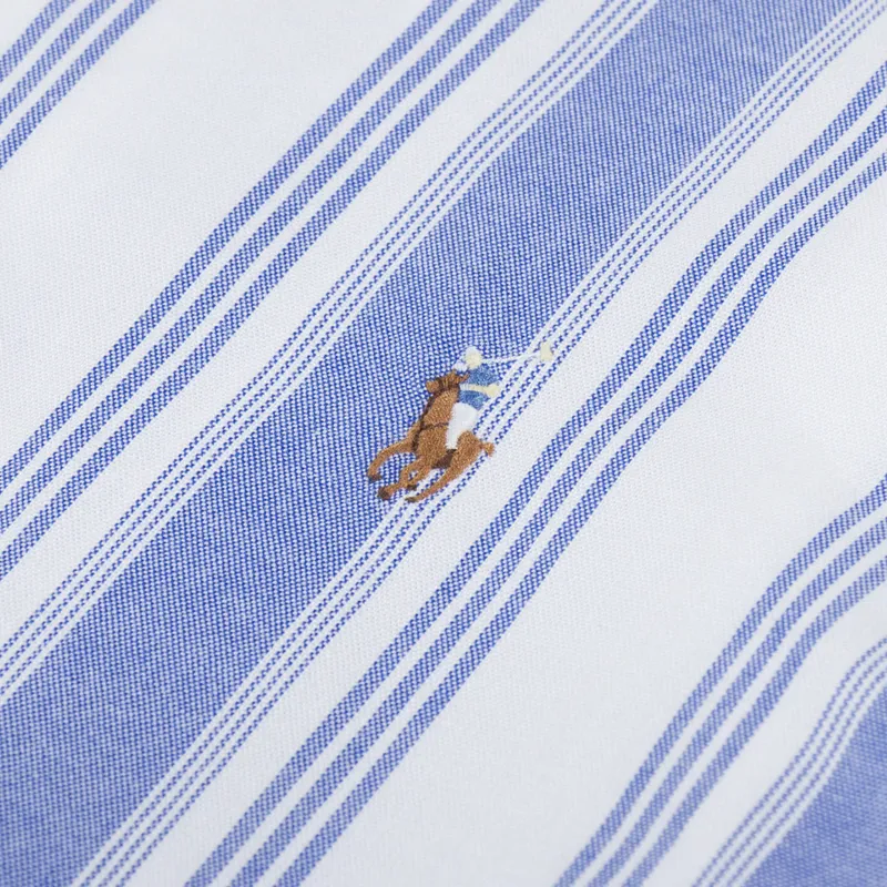 Polo Ralph Lauren Striped Oxford Camp Shirt White Blue-4