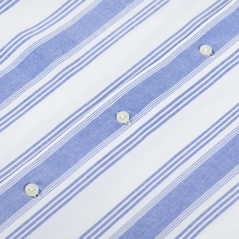 Polo Ralph Lauren Striped Oxford Camp Shirt White Blue-5