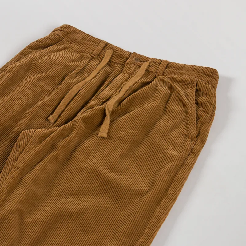 Polo Ralph Lauren Mens Pleated Corduroy Pants Workwear Tan Brown