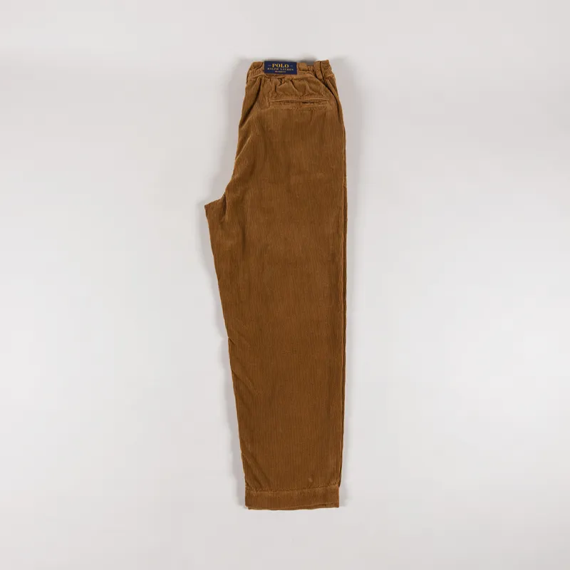 Polo Ralph Lauren Pleated Corduroy Pants Workwear Tan-2