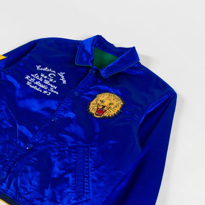 Polo Ralph Lauren Reversible Letterman Jacket Athletic Green Rugby-9