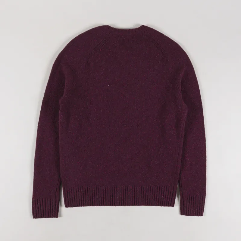 Polo Ralph Lauren Speckled Wool Blend Jumper Aged Wine Donegal-1