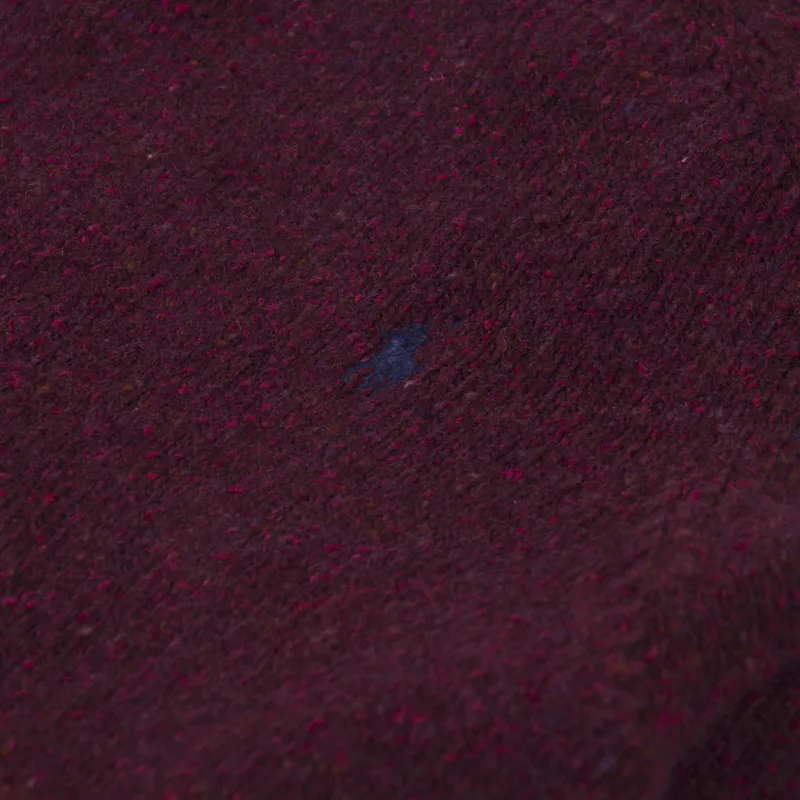 Polo Ralph Lauren Speckled Wool Blend Jumper Aged Wine Donegal-4