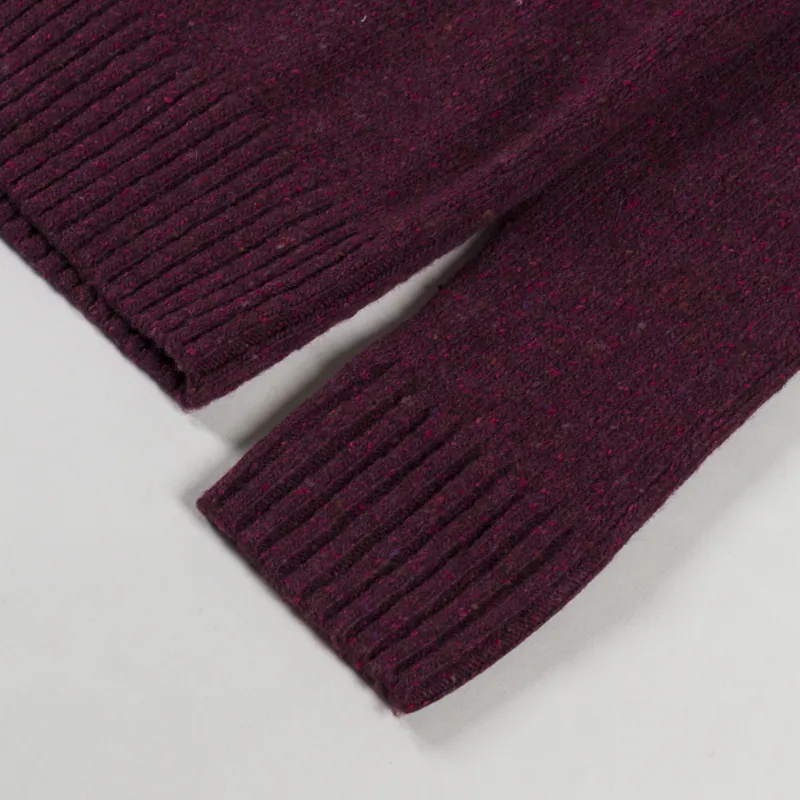 Polo Ralph Lauren Speckled Wool Blend Jumper Aged Wine Donegal-5
