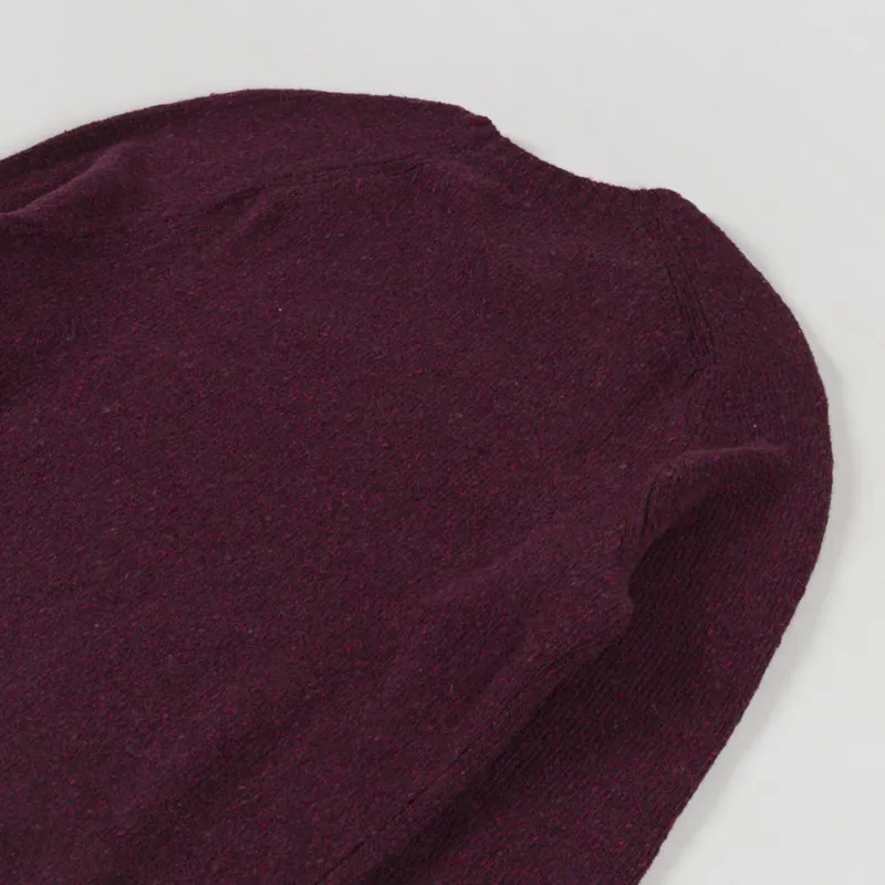 Polo Ralph Lauren Speckled Wool Blend Jumper Aged Wine Donegal-3