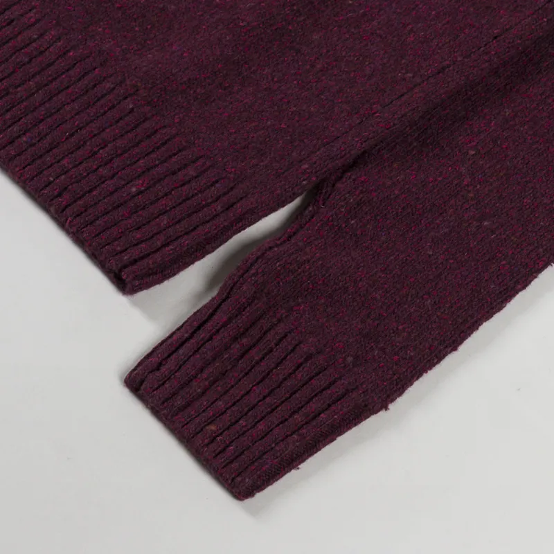 Polo Ralph Lauren Speckled Wool Blend Jumper Aged Wine Donegal-6