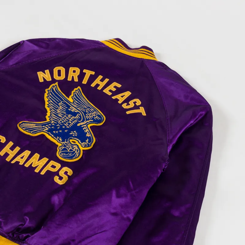 Polo Ralph Lauren Satin Varsity Inspired Jacket Champion Purple X-3