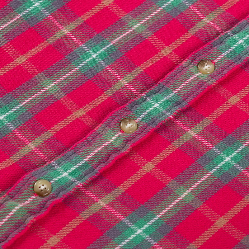 Polo Ralph Lauren Plaid Flannel Work Shirt Red Green-7